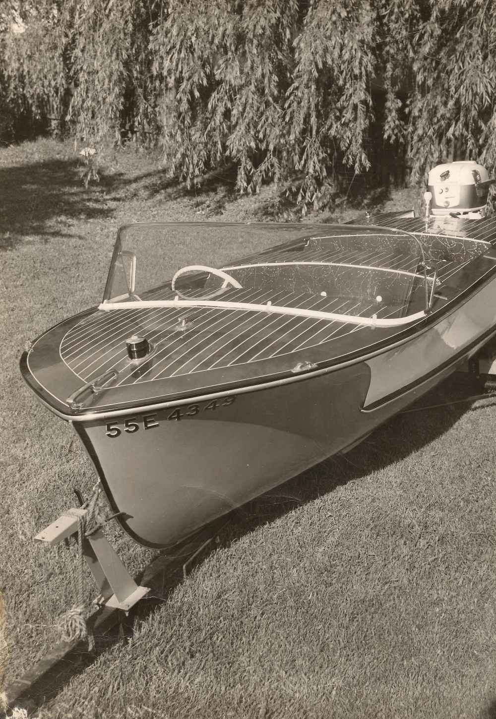 1957 -16 ft Mobra in front of Dominion Marine and Boat Works.