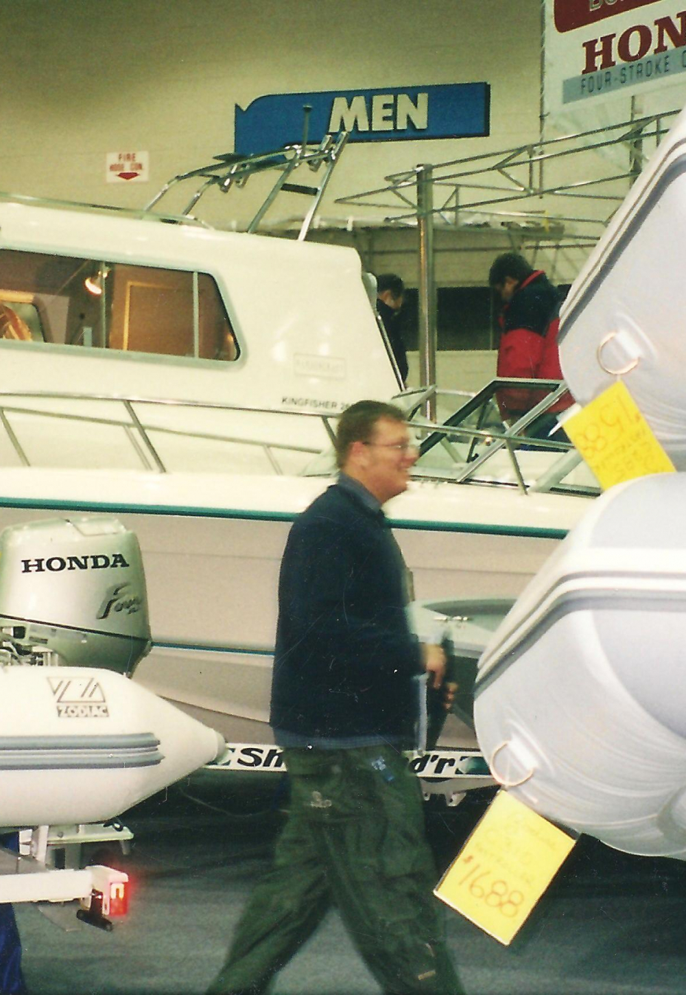 2000 - Jay Brazeau working the display at the Detroit boat show (age 20)